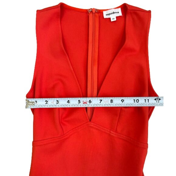 Superdown Skye Vibrant Orange Ruched Wrap Mini Dress REVOLVE Bodycon XS - Picture 9 of 12